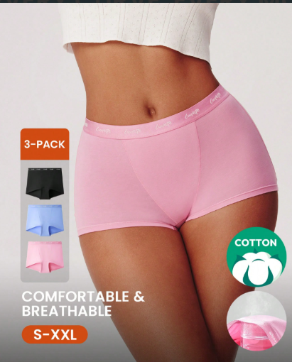 Panti Luvlette tipo bóxer de cintura alta L